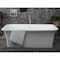 Alfi Brand 67" White Rectangular Solid Surface Smooth Resin Soaking Bathtub AB9942 - alternate 4